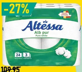 ALTESSA Hârtie igienică white 3str 24role Туалетная бумага